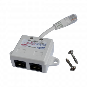Y-Adapter, 1 Phone and 1 Ethernet jacks
